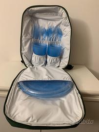 Zaino termico da campeggio con set di posate