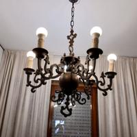 lampadario di bronzo