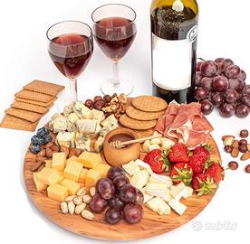 Set 2 Taglieri in Legno per Aperitivi e Cucina