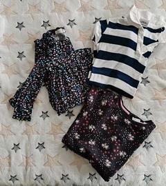 set3 pz bimba 4/6anni.vestito manica corta e lunga
