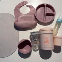 Lotto “pappa” bambina in silicone +accessori