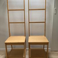 RÅGRUND Sedia con portasciugamani, bambù