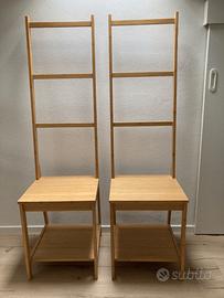 RÅGRUND Sedia con portasciugamani, bambù