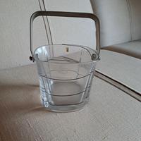 Cestello cesto ghiaccio vintage vetro trasparente