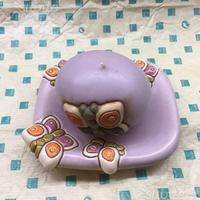 THUN candela profumata con piattino farfalla