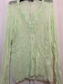 Maglietta Maniche Lunghe Trasparente Vintage