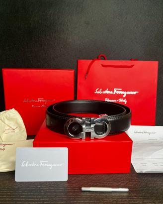 Cintura Salvatore Ferragamo Nera Taglia 42/105 NEW