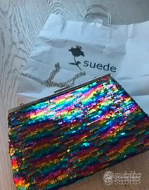 Borsa pochette marca SUADE nuova,