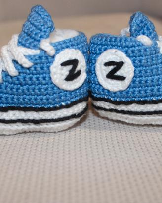 scarpette bimbo bimba uncinetto convers