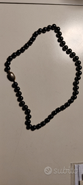 Collana perle sintetiche nere