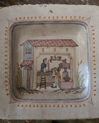 Antico piatto ceramica umbra
