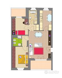 TIBURTINO - Quadrilocale - Con POSTO AUTO