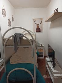 letto a castello bianco 