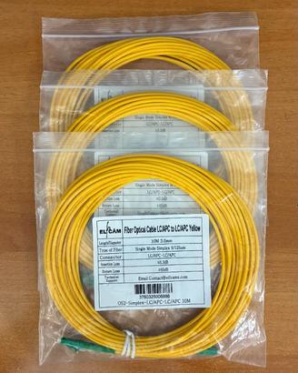 Elfcam Cavo Fibra Ottica LC/APC 10M Giallo x3
