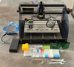 CNC 3018 pro Vevor con  Fresa e Laser 15w