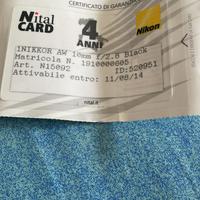 Obiettivo 1NIKKORAW 10mm 1:2.8 diam.40.5