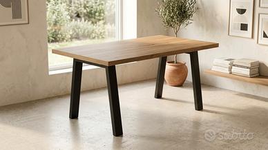 Tavolo Rovere allungabile con gambe in ferro 