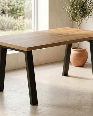 Tavolo Rovere allungabile con gambe in ferro 