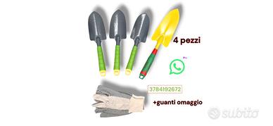 4 palette da giardinaggio con guanti omaggio