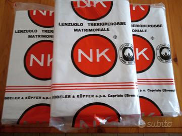 Lenzuola matrimoniali nuovissime in cotone
