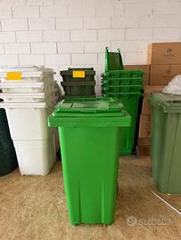 Bidone carrellato 240lt Verde NUOVO
