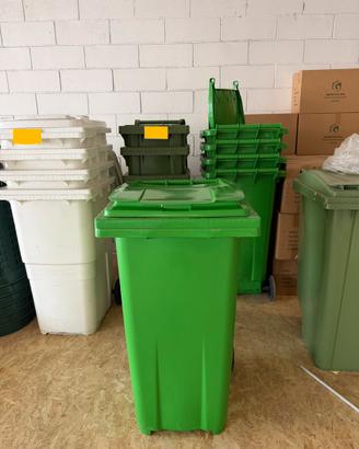 Bidone carrellato 240lt Verde NUOVO