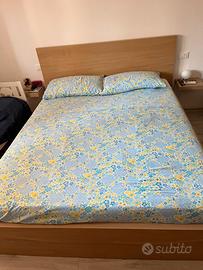 Letto malm ikea 200x100 con cassetti e materasso