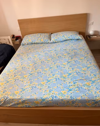 Letto malm ikea 200x100 con cassetti e materasso