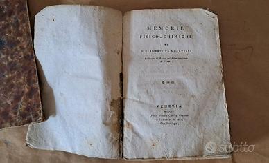 Memorie Fisico Chimiche di G. Moratelli, 1805