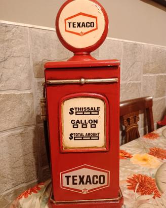 Mobiletto vintage pompa di benzina Texaco