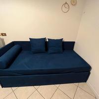 Divano letto matrimoniale blu scuro