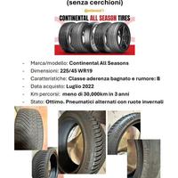 4 pneumatici CONTINENTAL ALL SEASONS