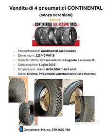 4 pneumatici CONTINENTAL ALL SEASONS