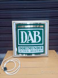 Rarissima insegna luminosa birra Dab