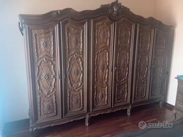 Camera da letto completa legno massello