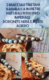 coppia di bracciali tibetani shamballa