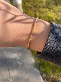 Bracciale argento dorato italiano