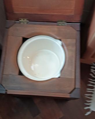 Mobiletto porta wc antico