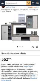 Parete attrezzata porta Tv