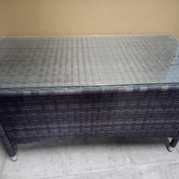 Tavolino da giardino base in vetro