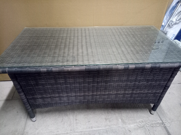 Tavolino da giardino base in vetro