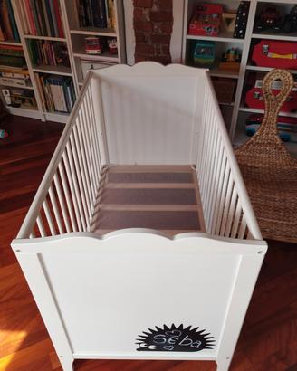 lettino con sbarre ikea più materasso