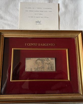 quadro riproduzione 100 franchi francesi arg999