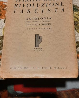 Editoria - U.Hoepli 1937 " Mussolini "  