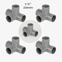 5 pezzi di raccordi a gomito in PVC grigio 19 mm