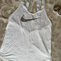 Nike canotta bianca donna S dry fit palestra