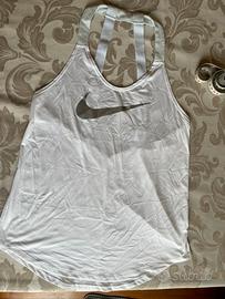 Nike canotta bianca donna S dry fit palestra