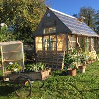Casetta serra artigianale legno e vetro