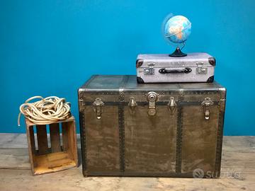 BAULE DA VIAGGIO AMERICA N.Y. PIROSCAFO REX NAVE