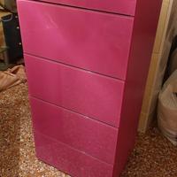 Cassettiera rosa